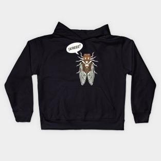 Entomology Cicada Brood Noise Skreeee Funny Cicada Fest 2024 Kids Hoodie